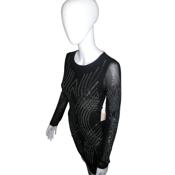 Blashe Women's Black Silver-Studded Mini Dress Size M‎ - Picture 4 of 7